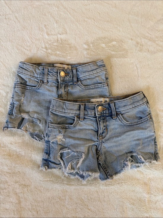 abercrombie kids Other - abercrombie kids Light Blue Distressed Denim Shorts Duo